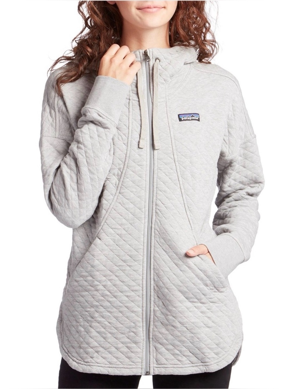 Patagonia Women’s Quilted Hooded Jacket - Organic Cotton - Oatmeal